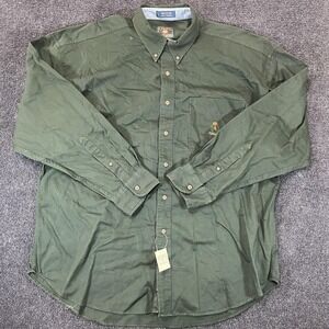 Chaps Ralph Lauren Shirt Mens XL Button Down Crest Preppy Classic Dress Shirt